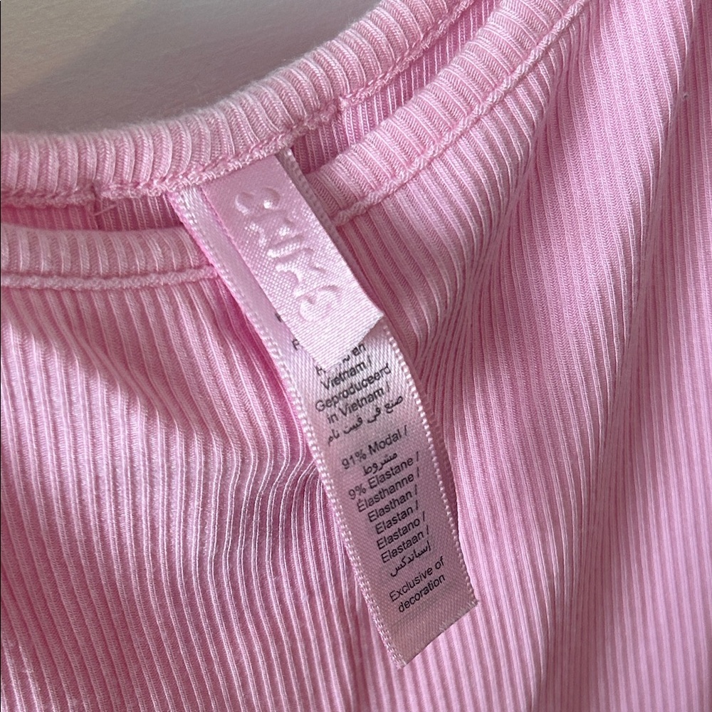 SKIMS Bubble Gum Pink Women's Soft Lounge Long Slip Dress Small - Picture 7 of 9